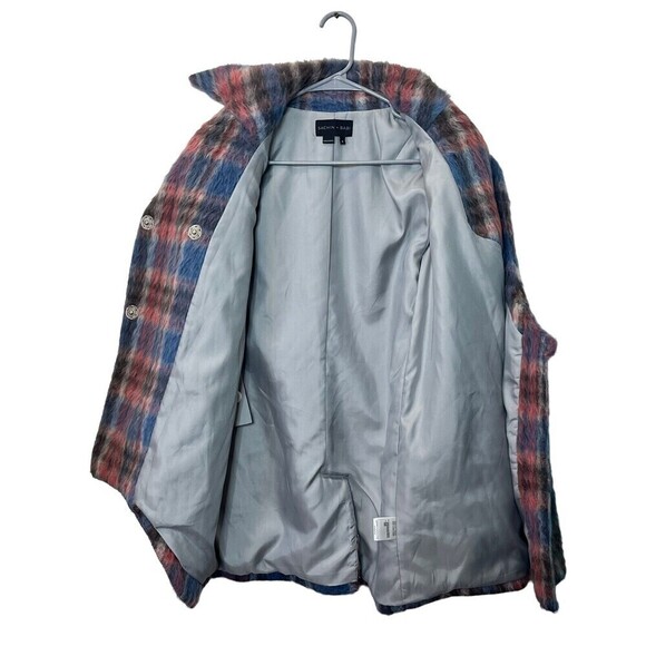 Sachin + Babi Fiction Plaid Wool Coat Women’s Size 4 Asymmetrical Hem Warm - Picture 8 of 12